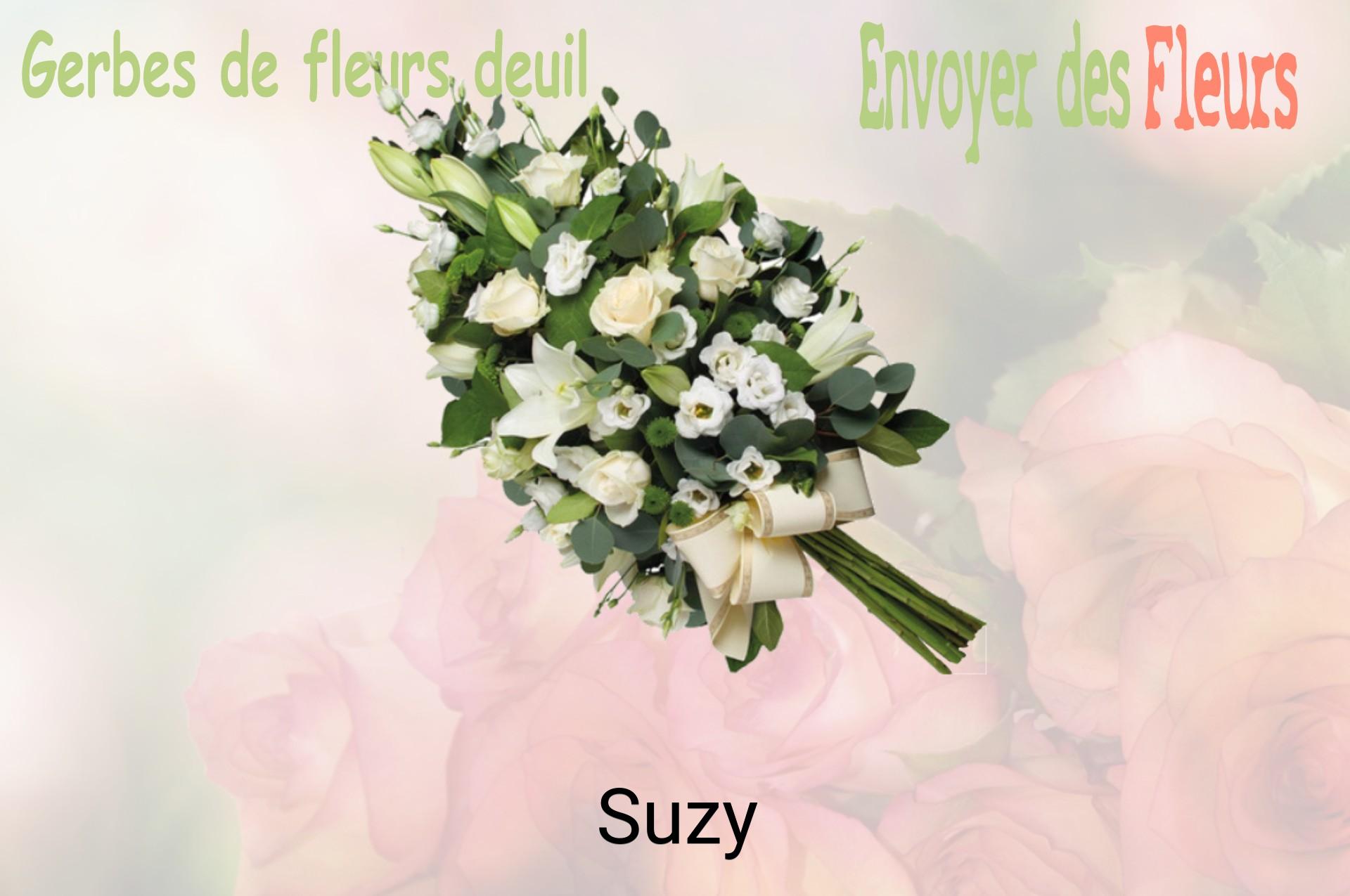 Gerbe de fleurs de deuil livrée à Suzy